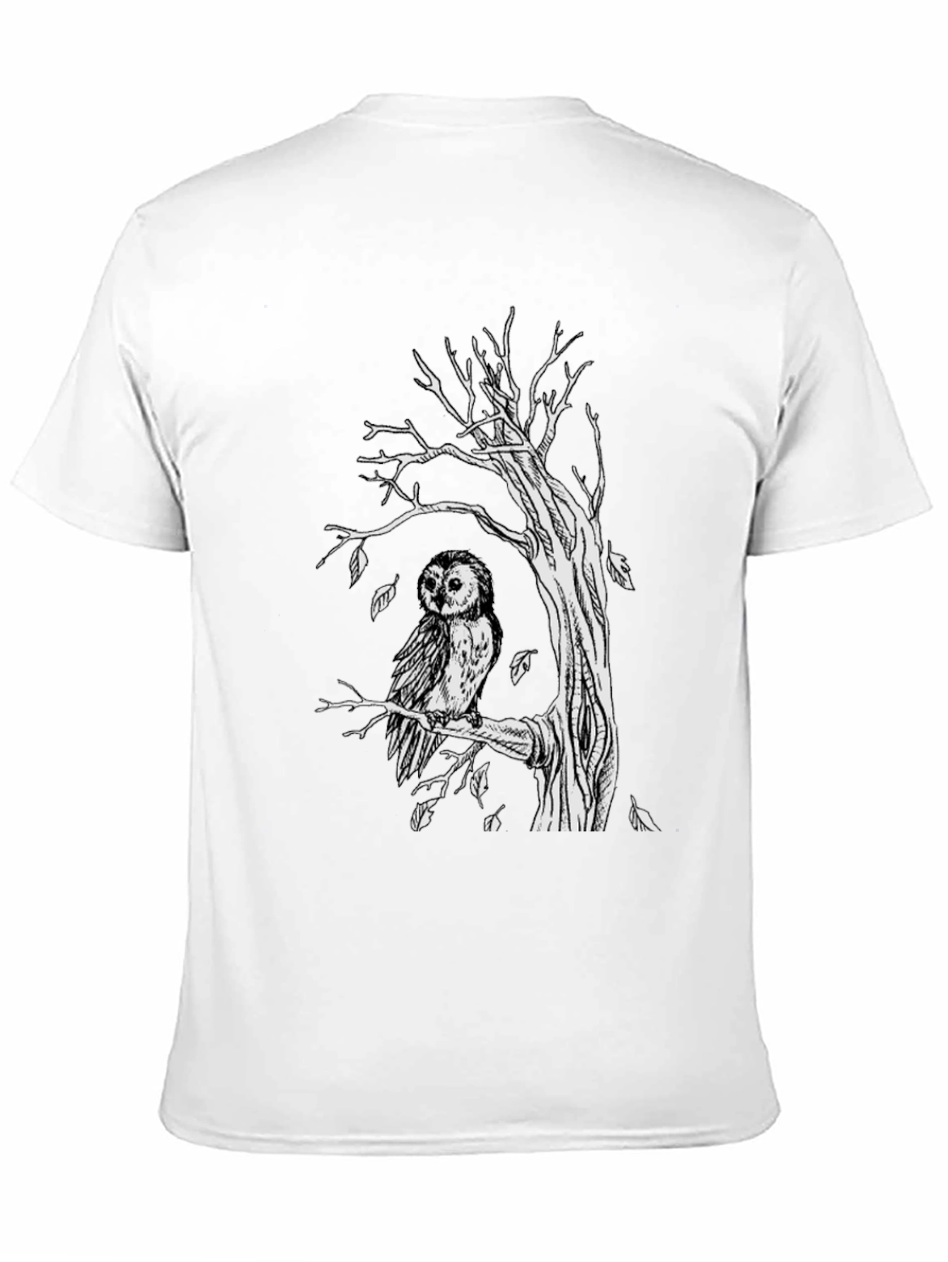 Owl Tree Graphic Tee - Unique Art Design
