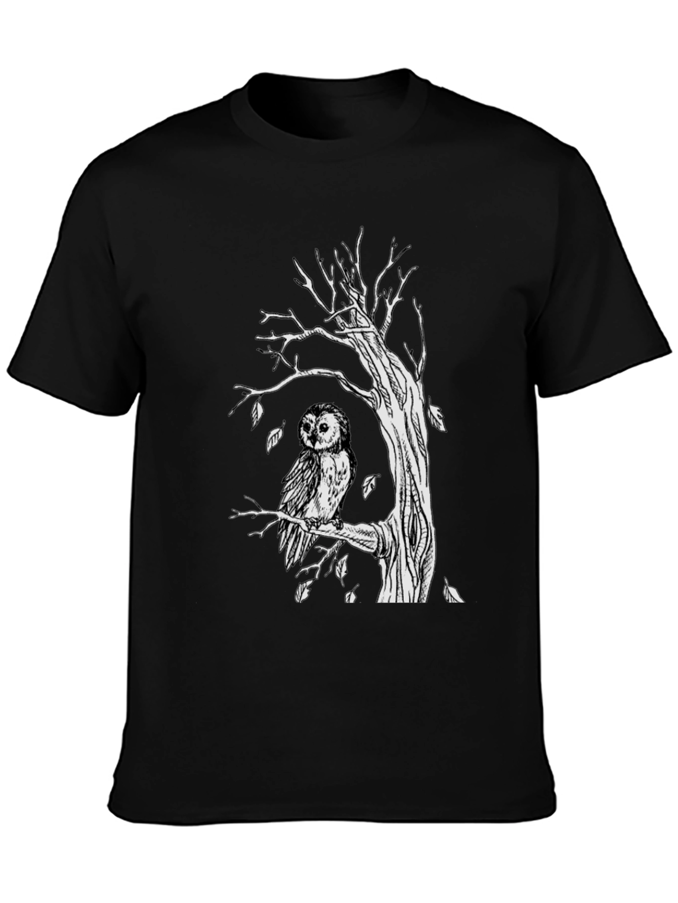 Owl Tree Graphic Tee - Unique Art Design