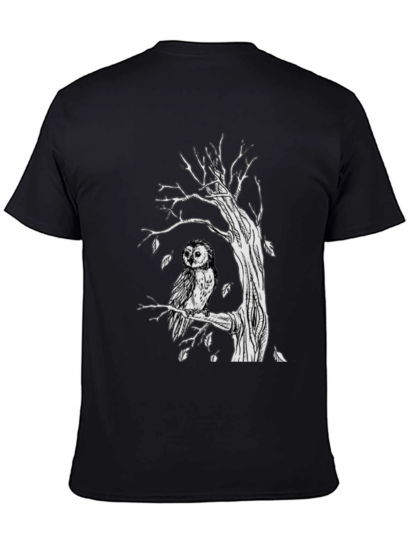 Owl Tree Graphic Tee - Unique Art Design
