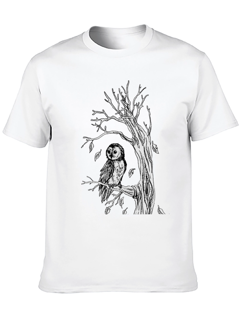 Owl Tree Graphic Tee - Unique Art Design