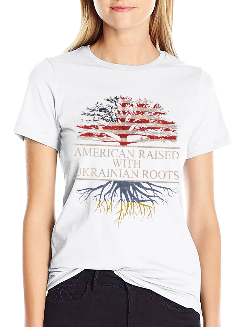 American Raised Ukrainian Roots T-Shirt