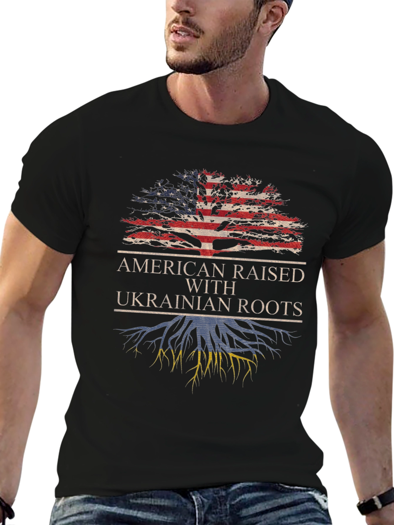 American Raised Ukrainian Roots T-Shirt