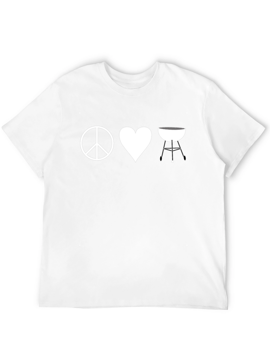 Peace Love BBQ T-Shirt - Black Graphic Tee