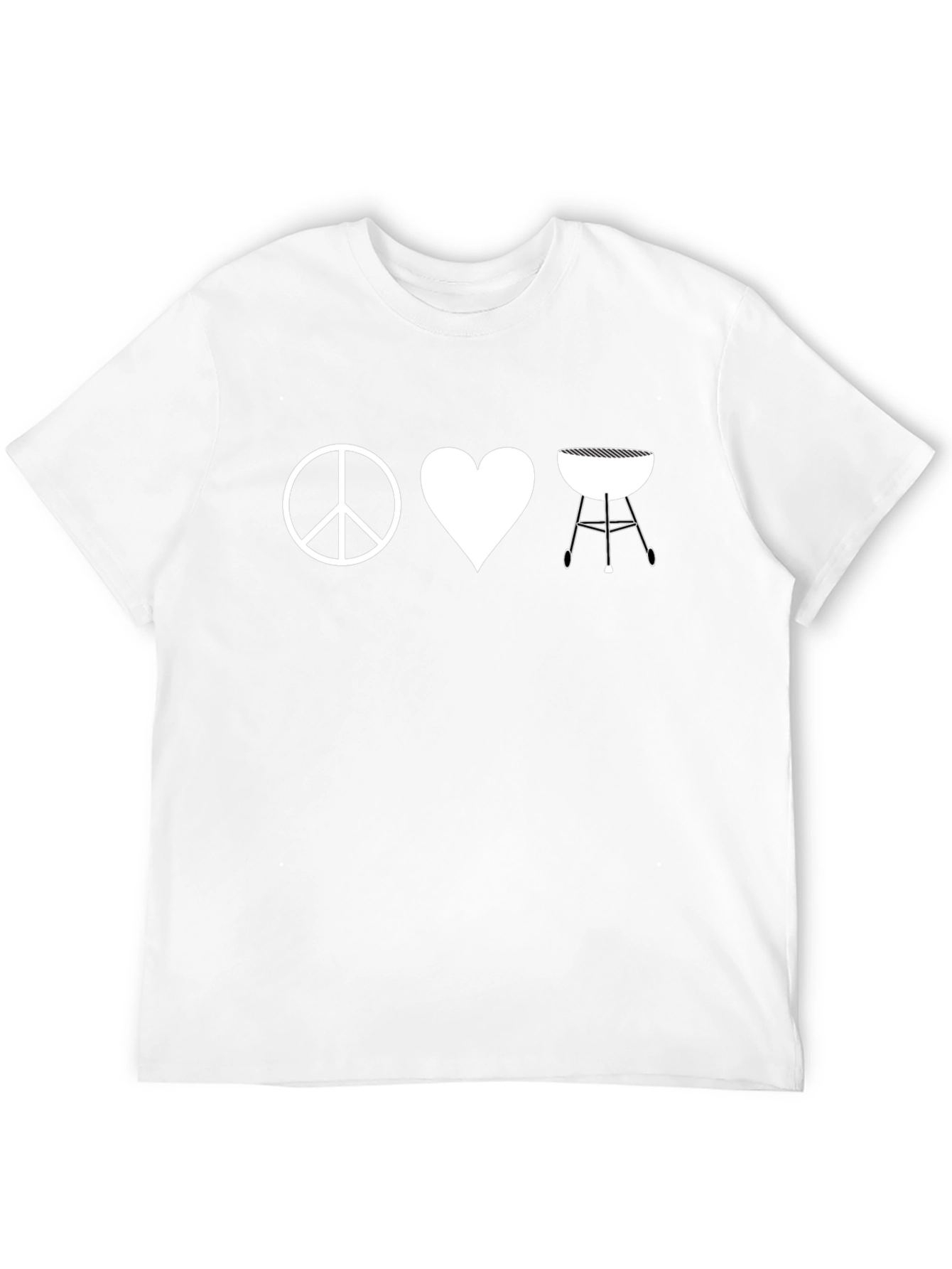 Peace Love BBQ T-Shirt - Black Graphic Tee