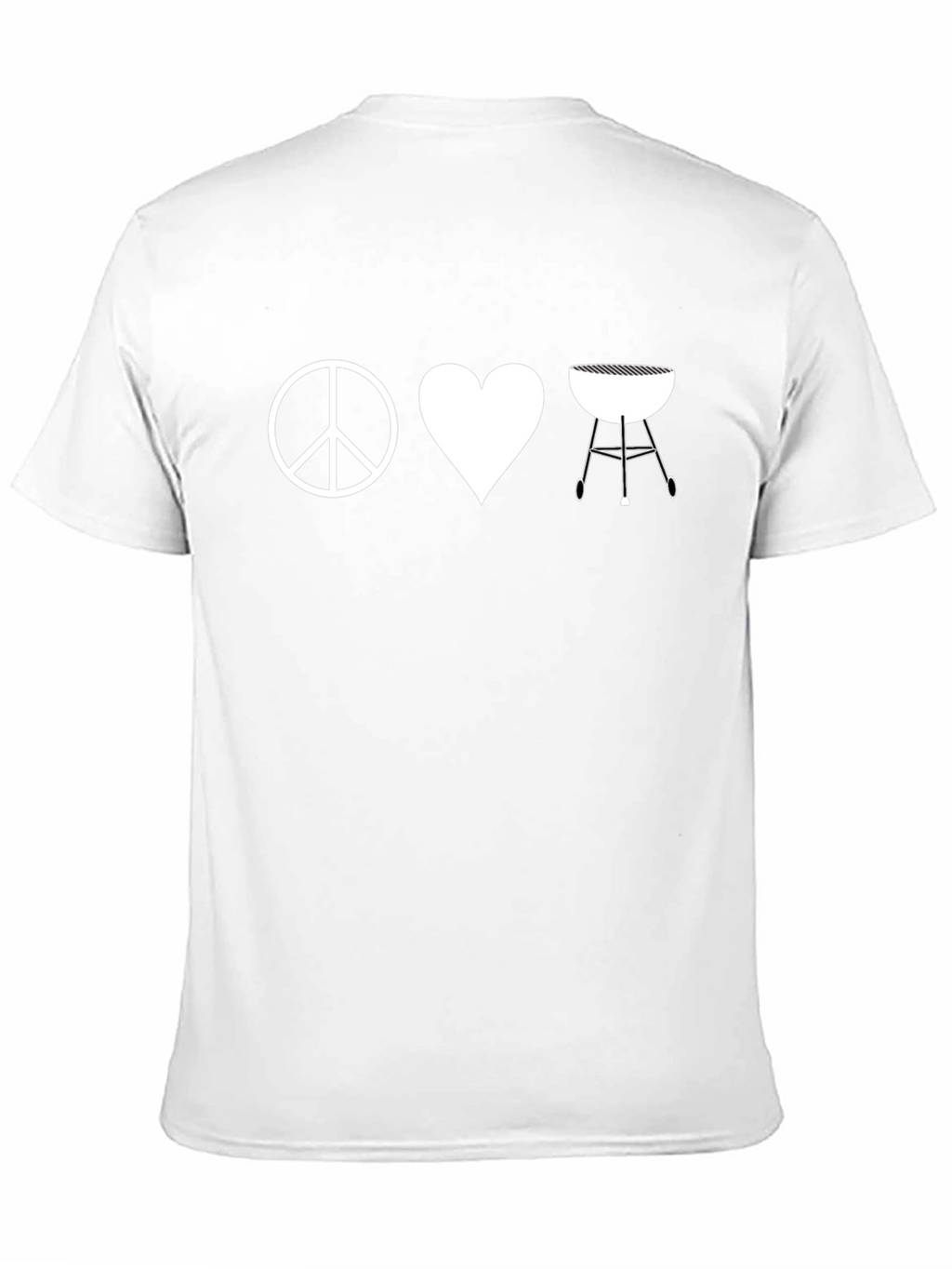 Peace Love BBQ T-Shirt - Black Graphic Tee