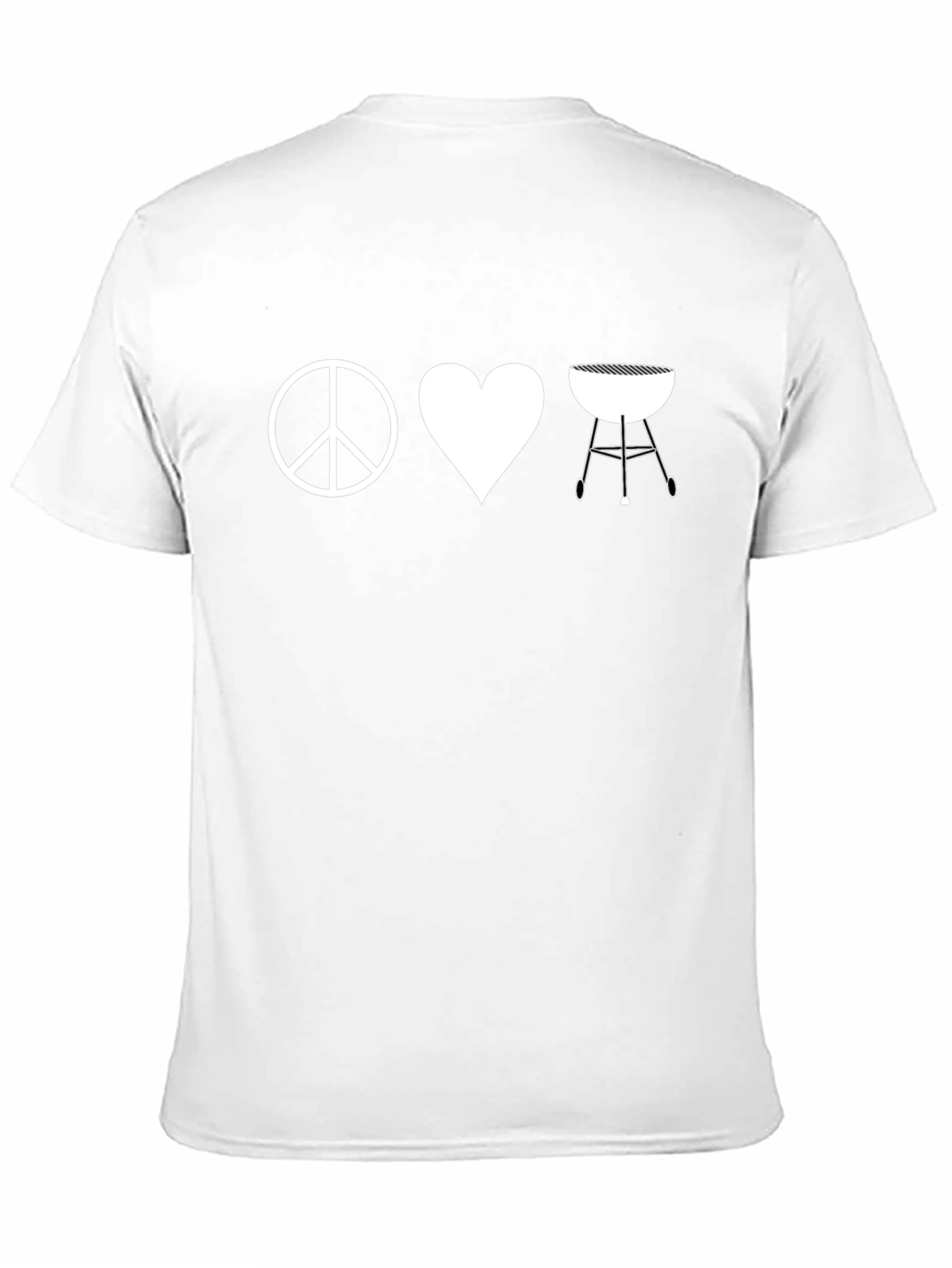 Peace Love BBQ T-Shirt - Black Graphic Tee