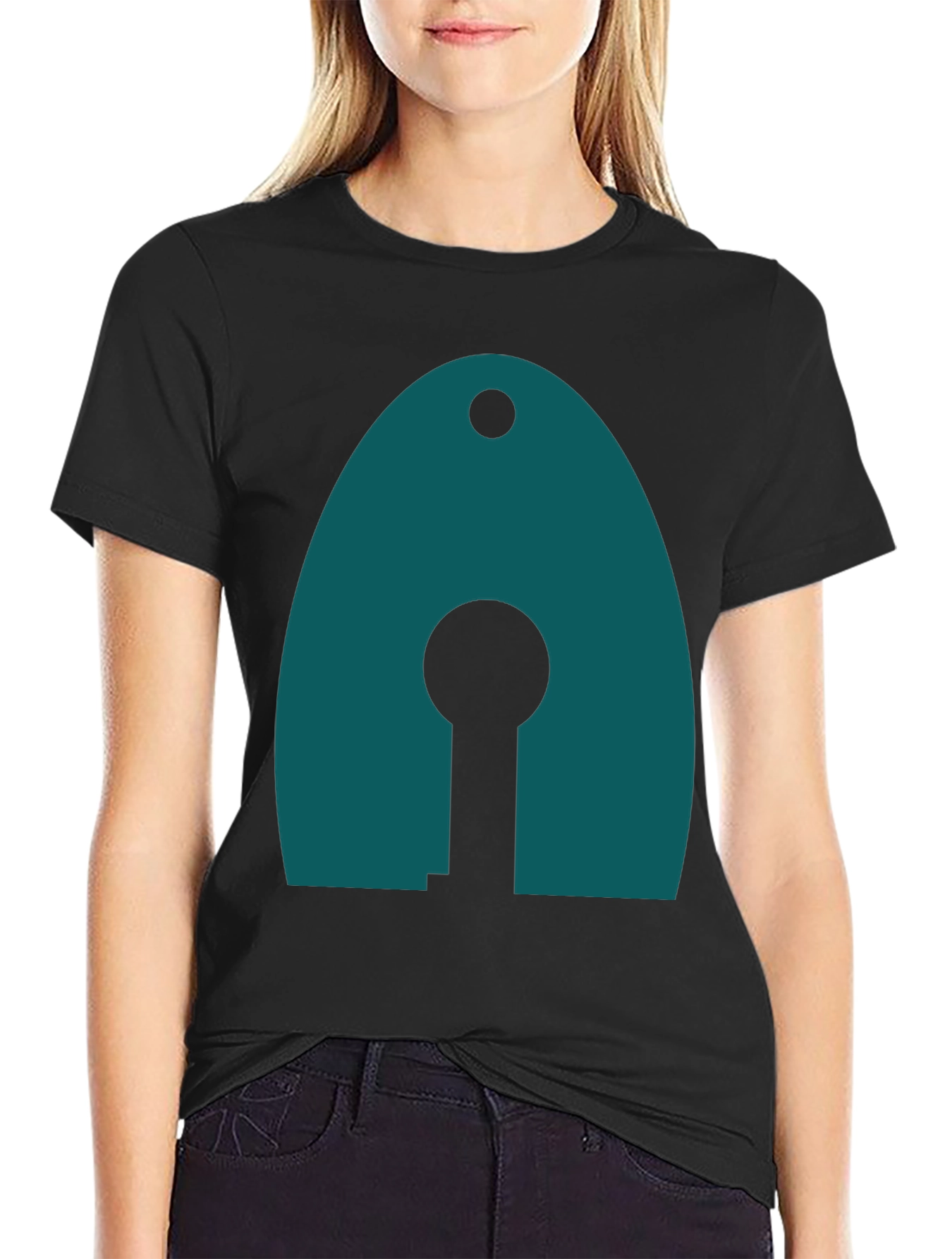 Modern Teal Graphic Tee - Unique Design