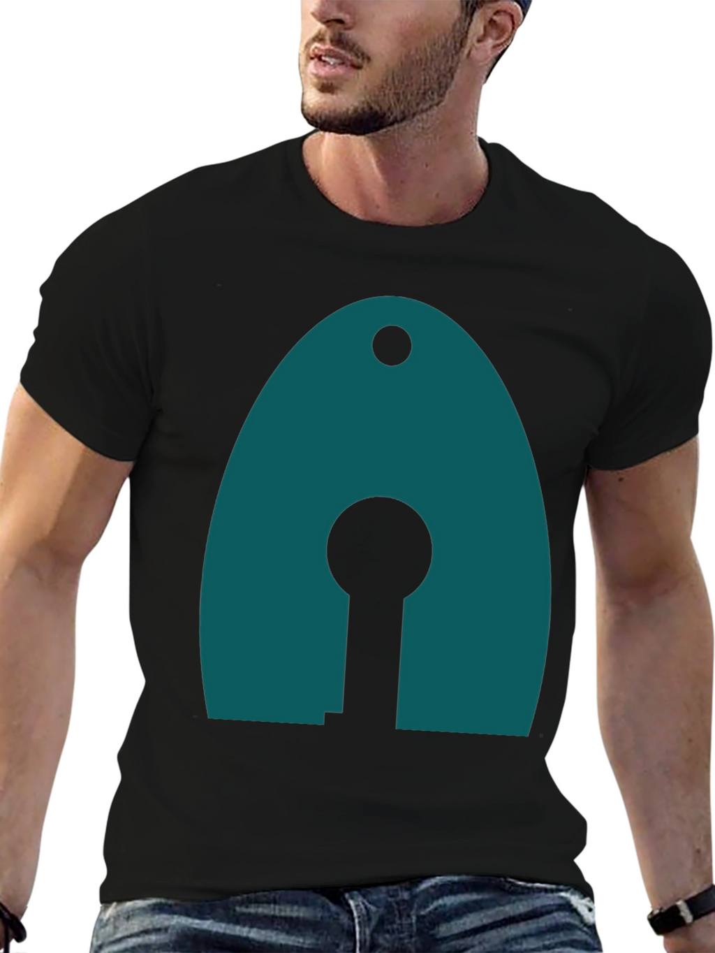 Modern Teal Graphic Tee - Unique Design