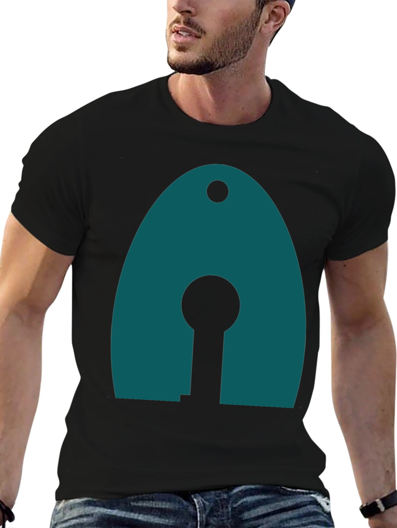Modern Teal Graphic Tee - Unique Design