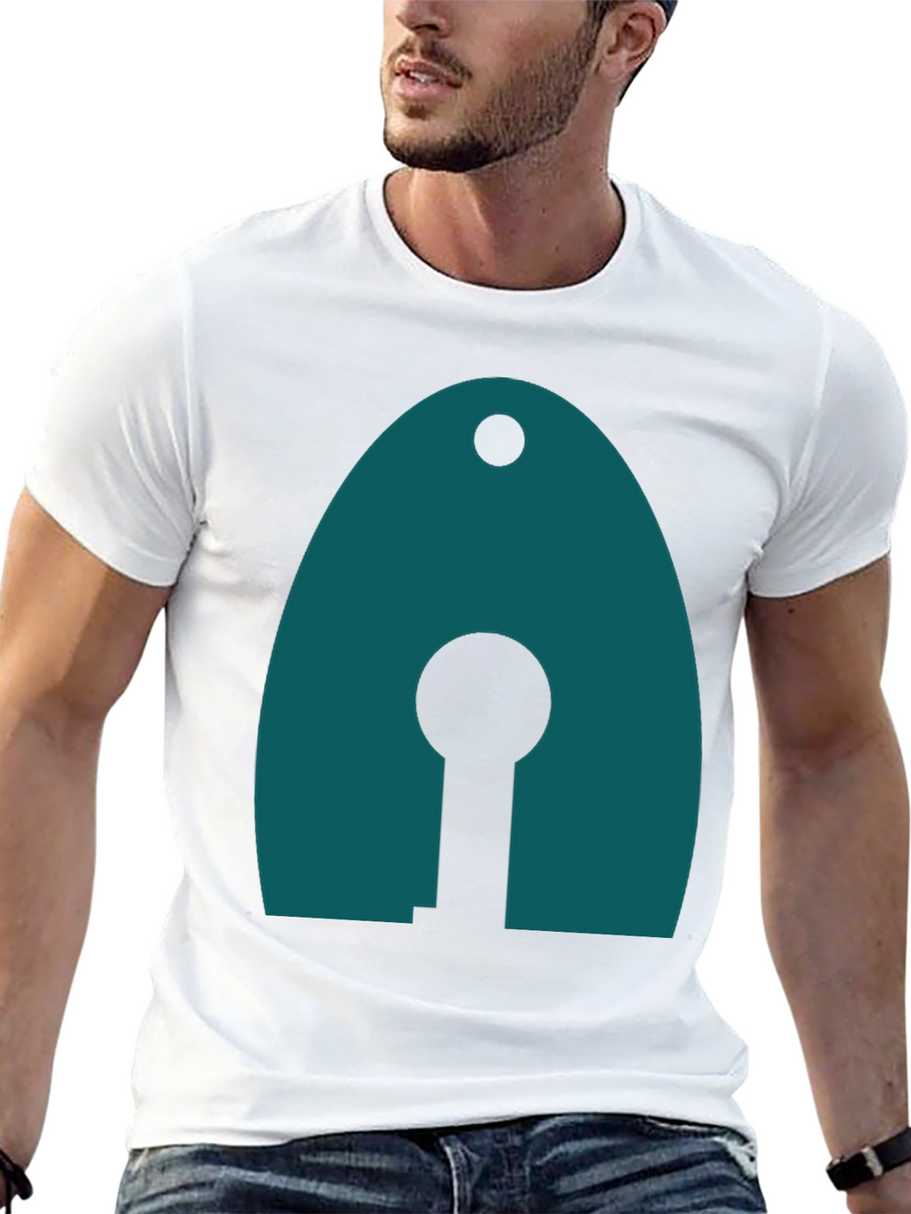 Modern Teal Graphic Tee - Unique Design