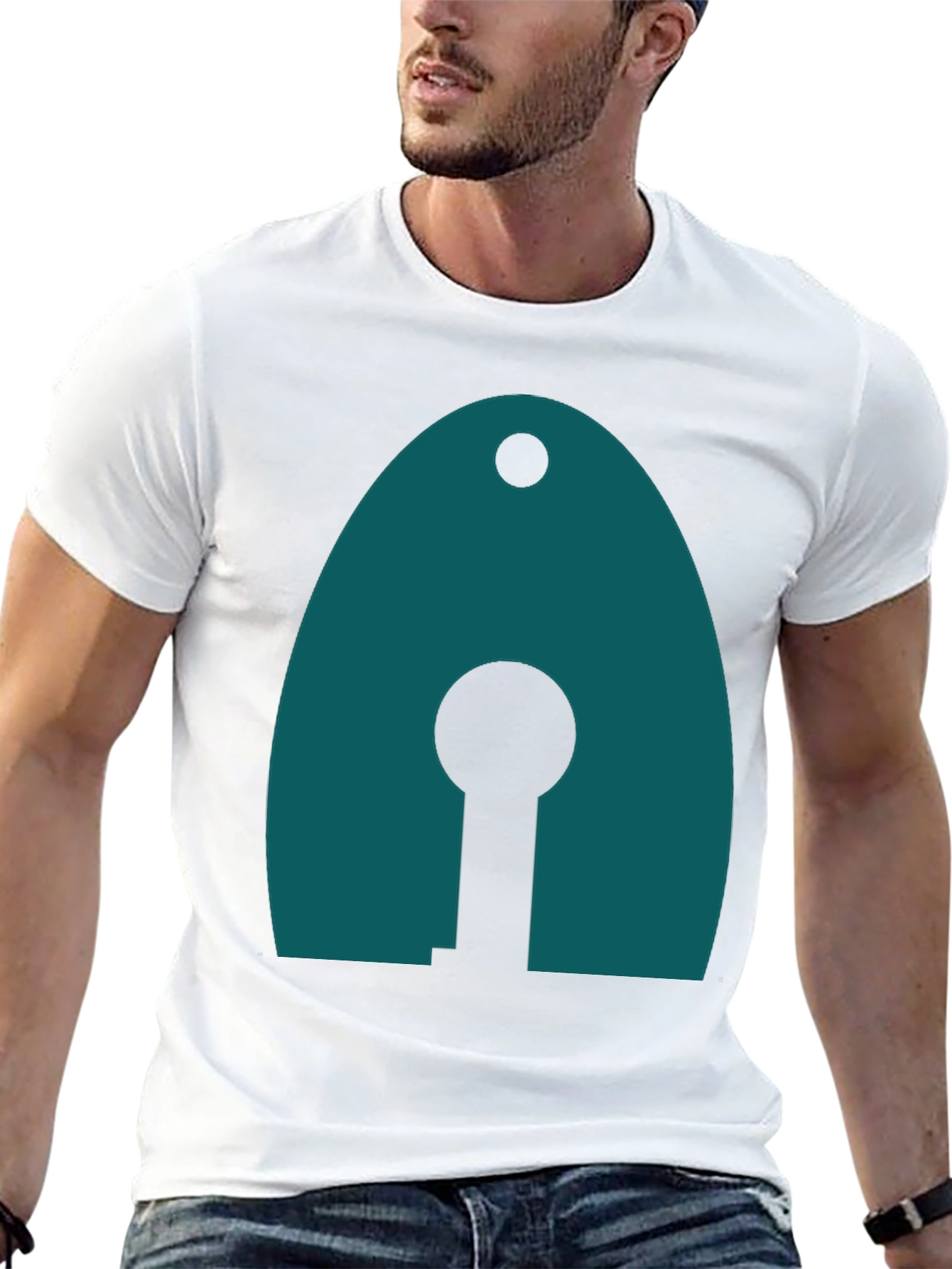 Modern Teal Graphic Tee - Unique Design