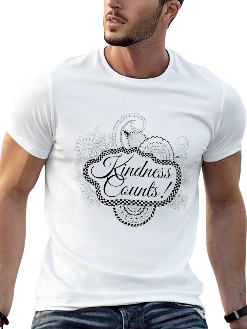 Kindness Counts Black Graphic Tee