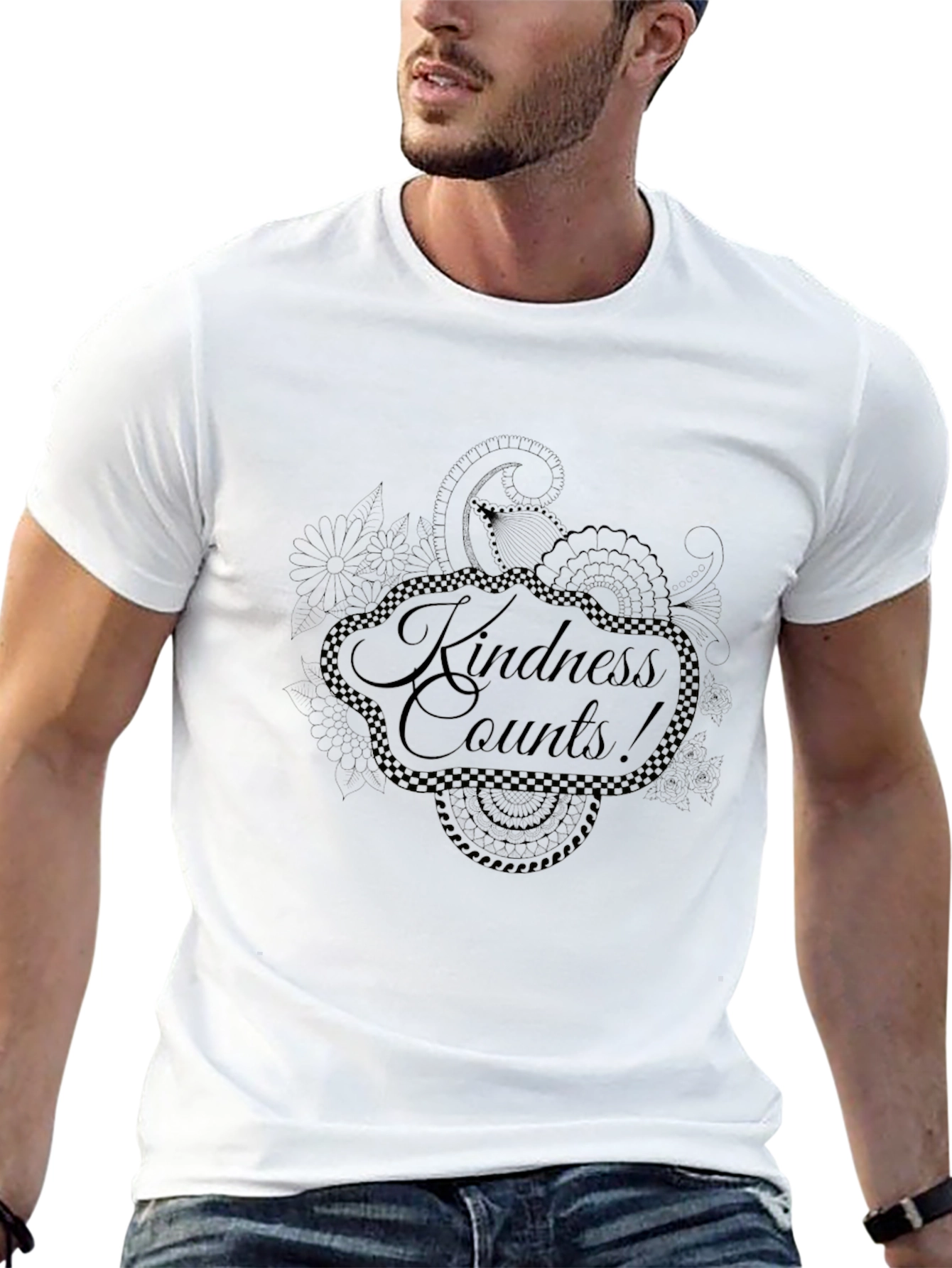 Kindness Counts Black Graphic Tee
