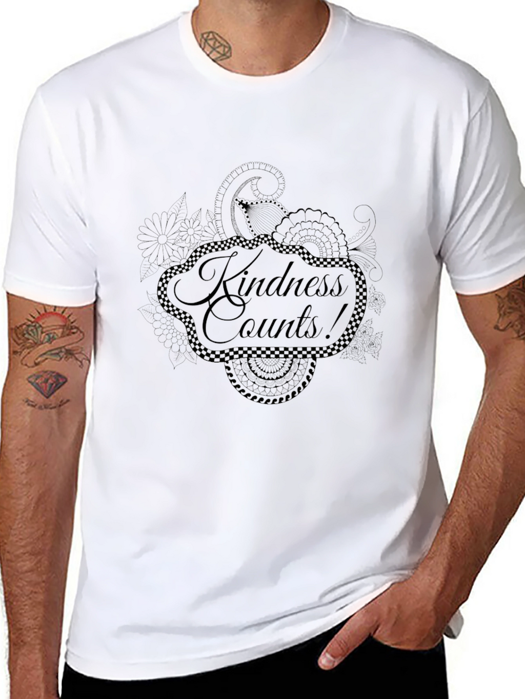 Kindness Counts Black Graphic Tee