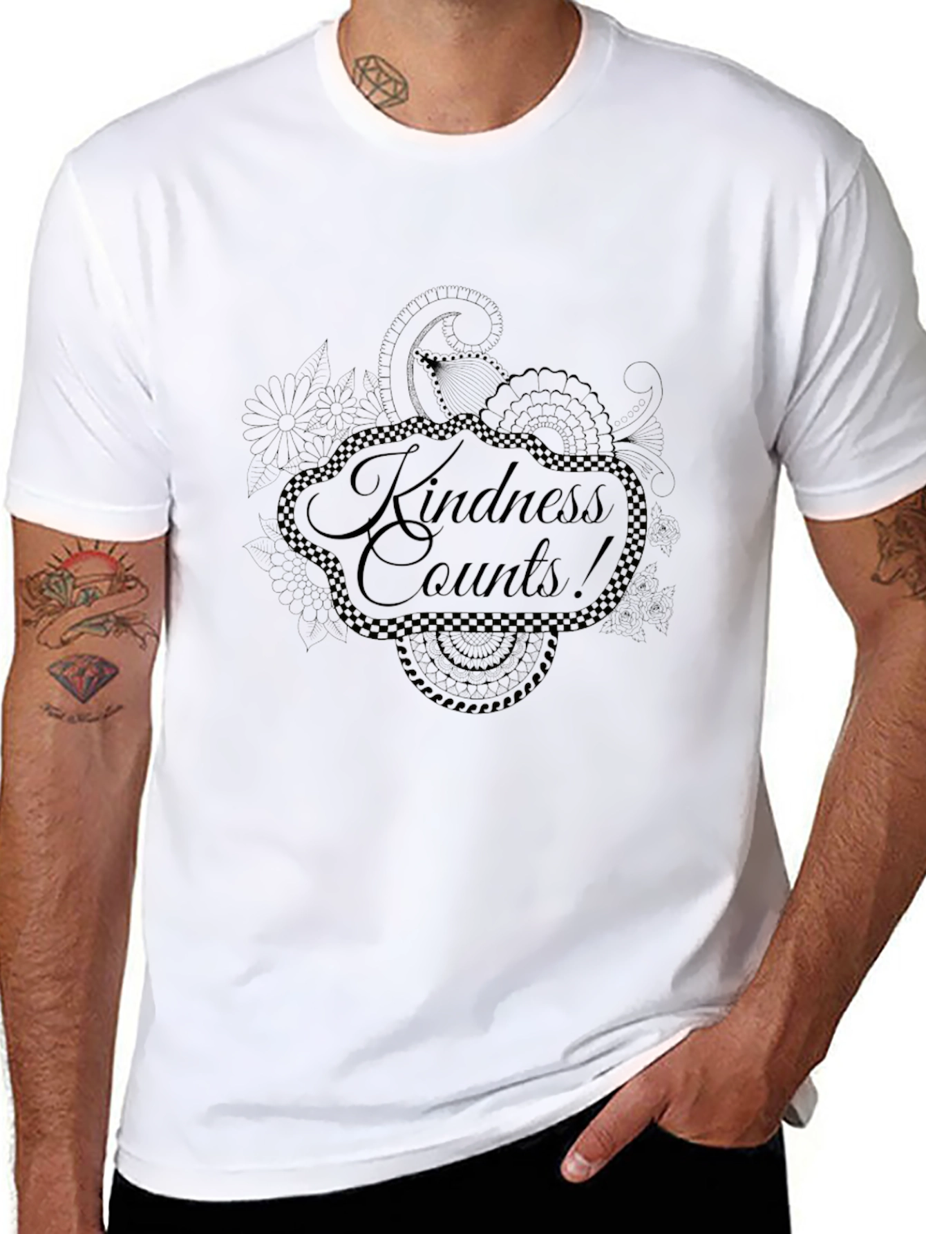 Kindness Counts Black Graphic Tee