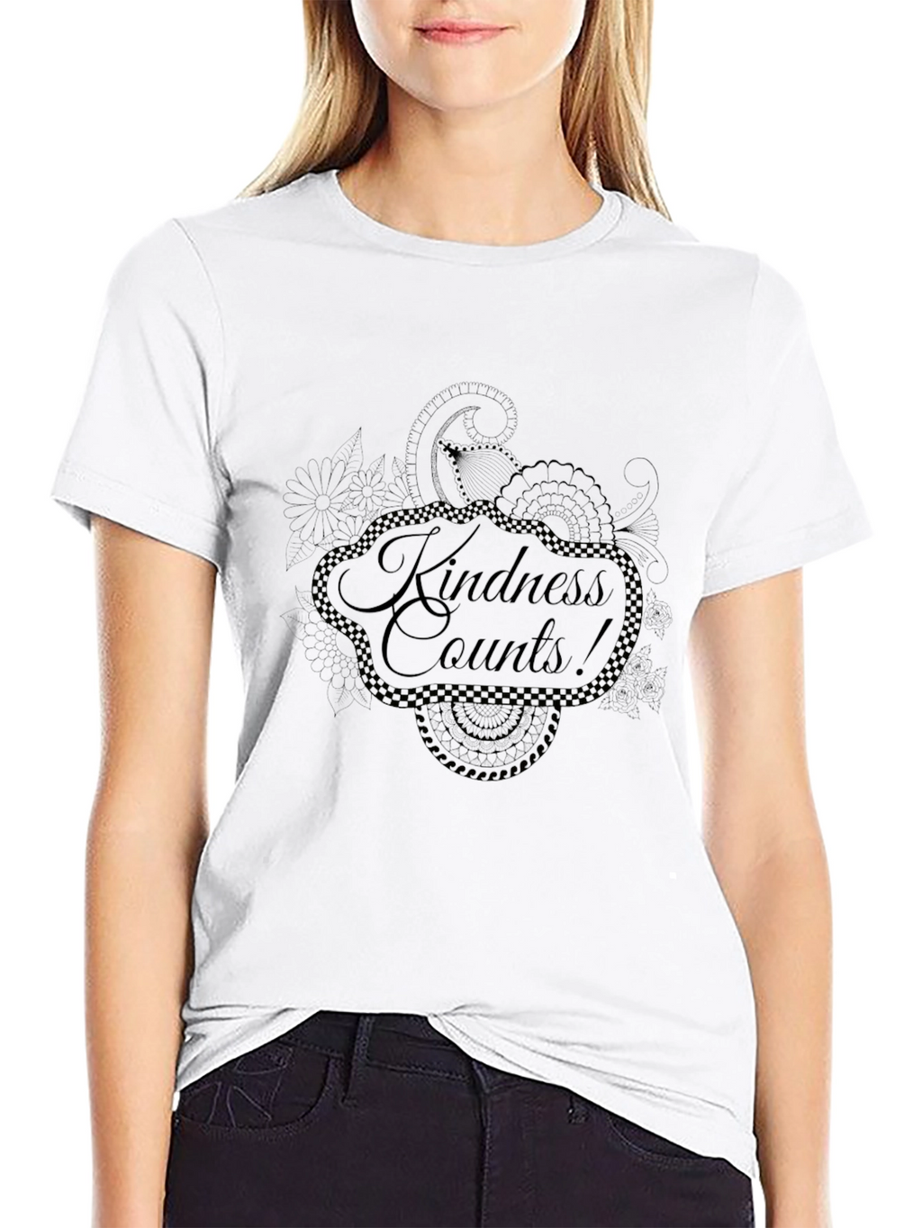 Kindness Counts Black Graphic Tee