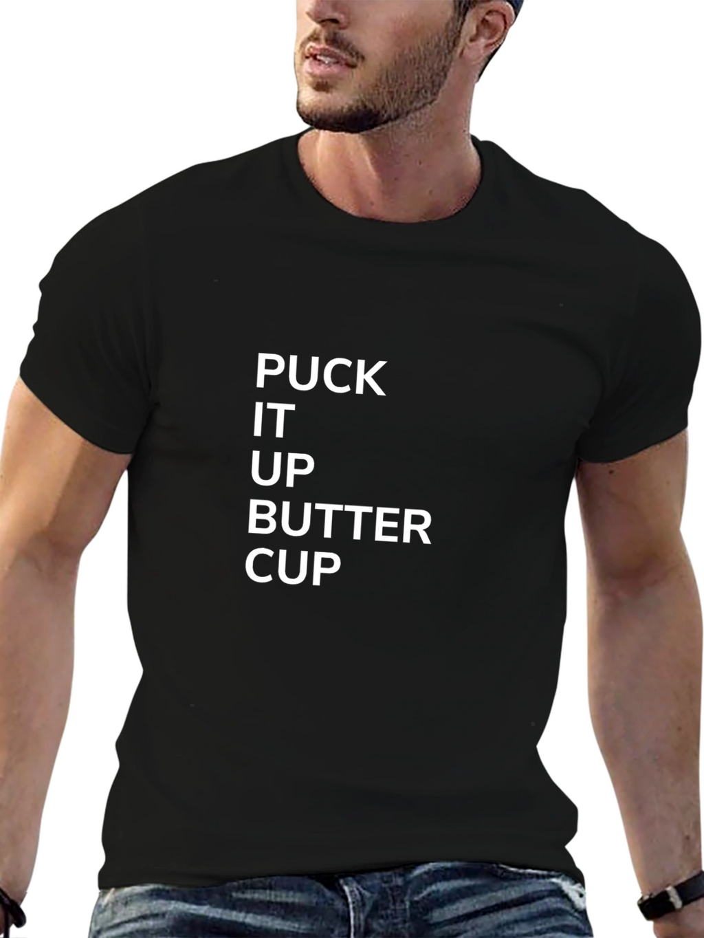 Puck It Up Buttercup T-Shirt - Funny Hockey Tee