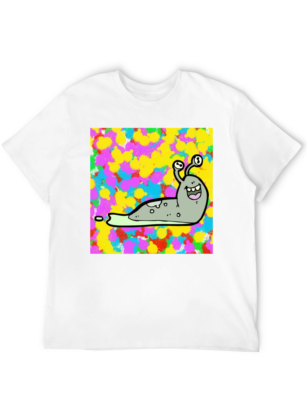 Cartoon Snail Graphic Print Black T-Shirt