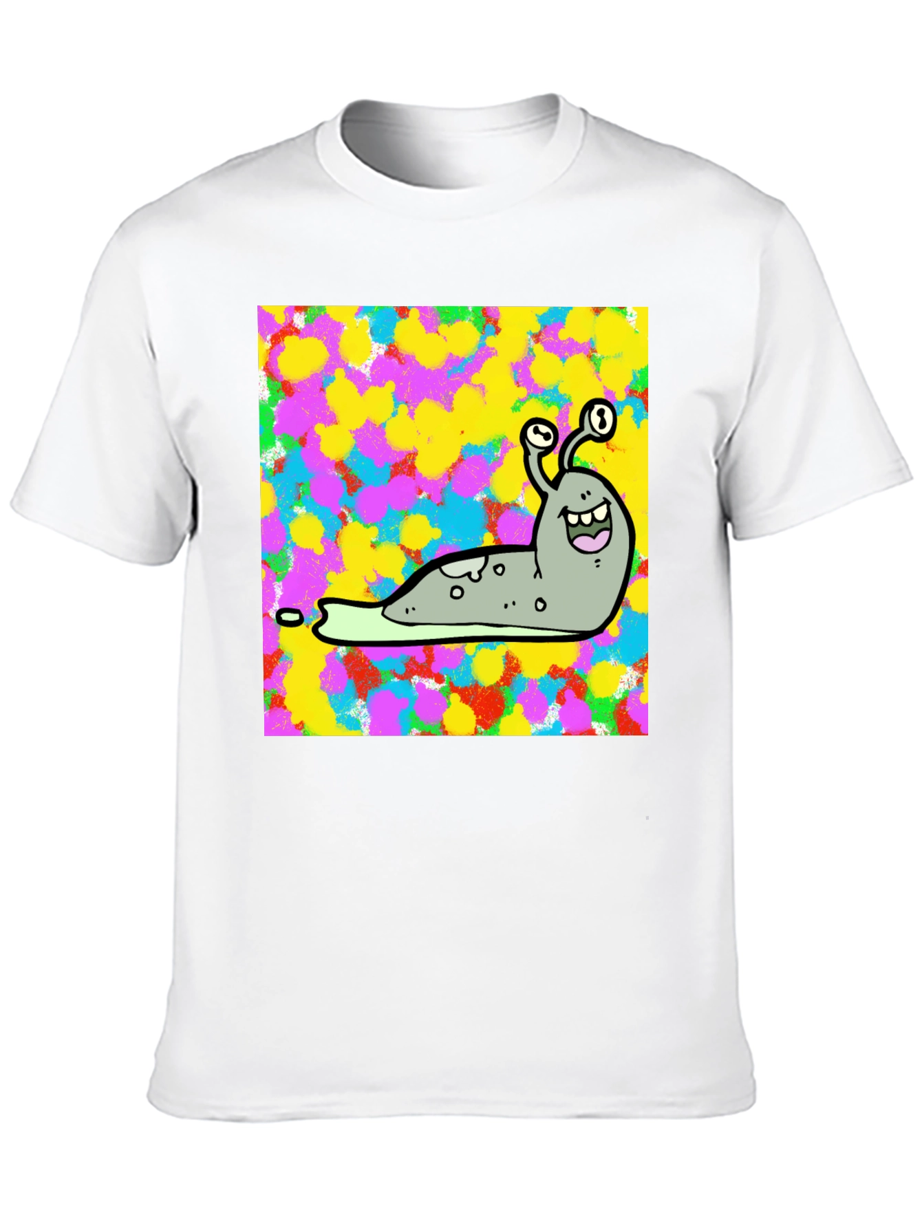 Cartoon Snail Graphic Print Black T-Shirt