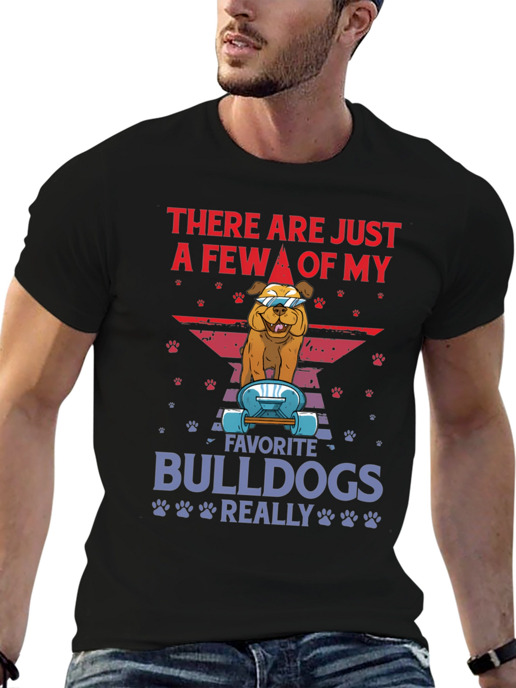 Bulldog Skateboard Graphic Tee - Trendy Dog Lover Shirt