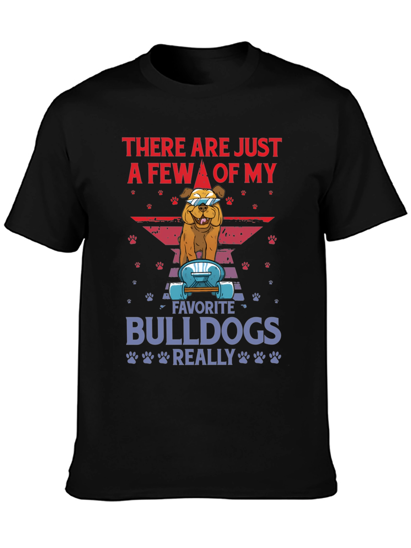 Bulldog Skateboard Graphic Tee - Trendy Dog Lover Shirt