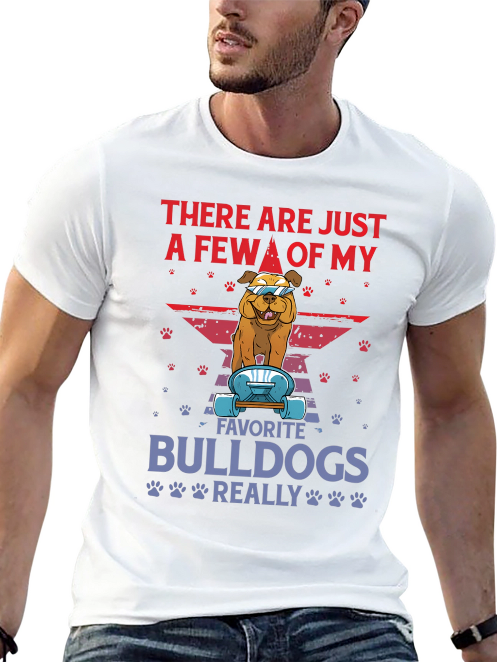 Bulldog Skateboard Graphic Tee - Trendy Dog Lover Shirt
