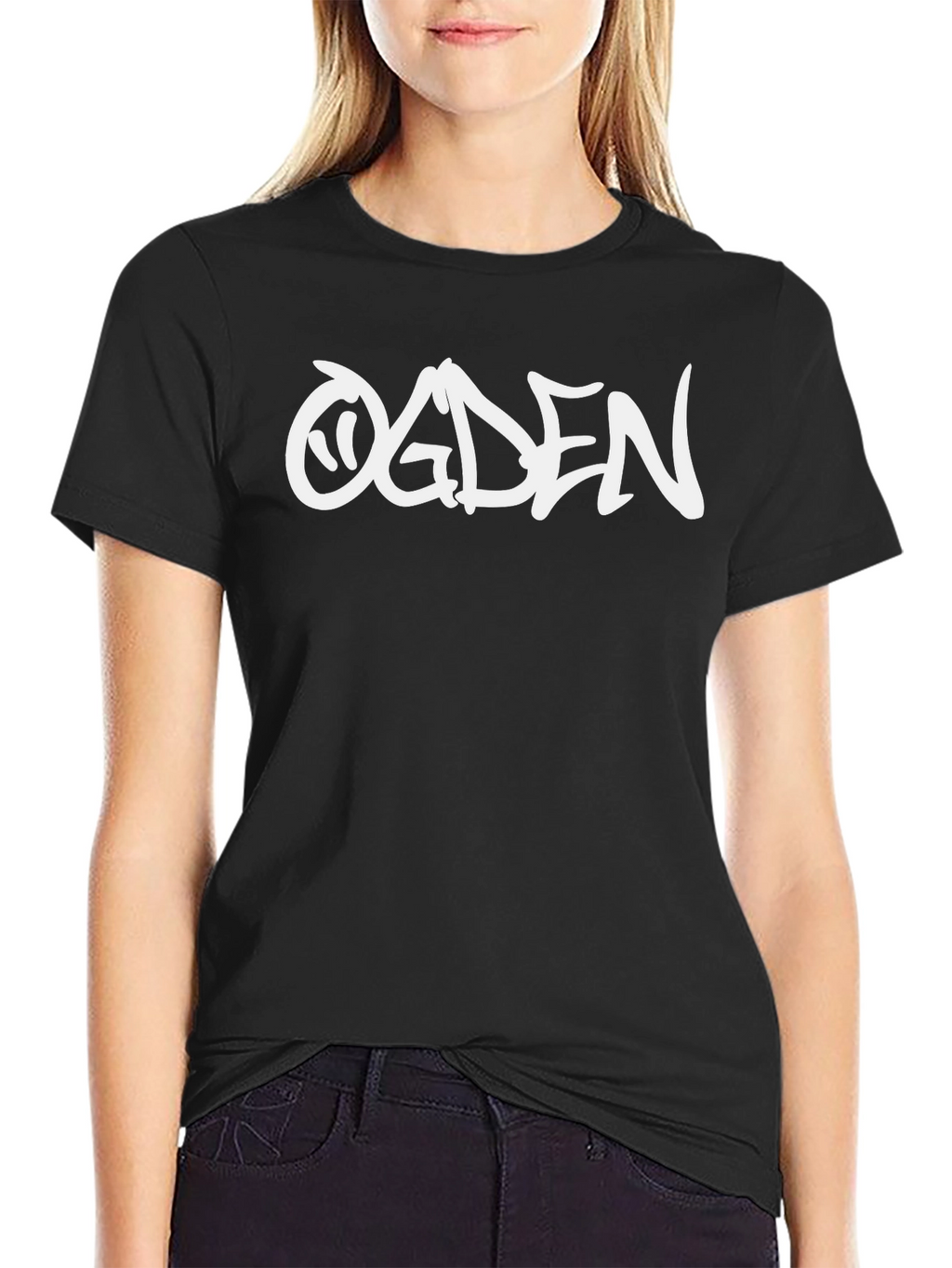 Ogden Graphic Print Black T-Shirt