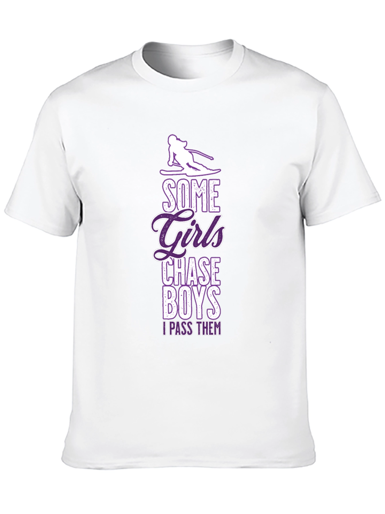 Girls Chase Boys Ski T-Shirt - I Pass Them