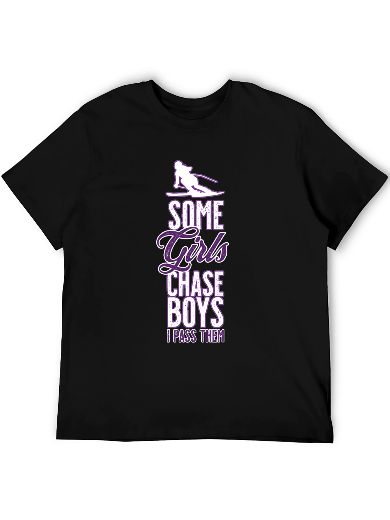 Girls Chase Boys Ski T-Shirt - I Pass Them