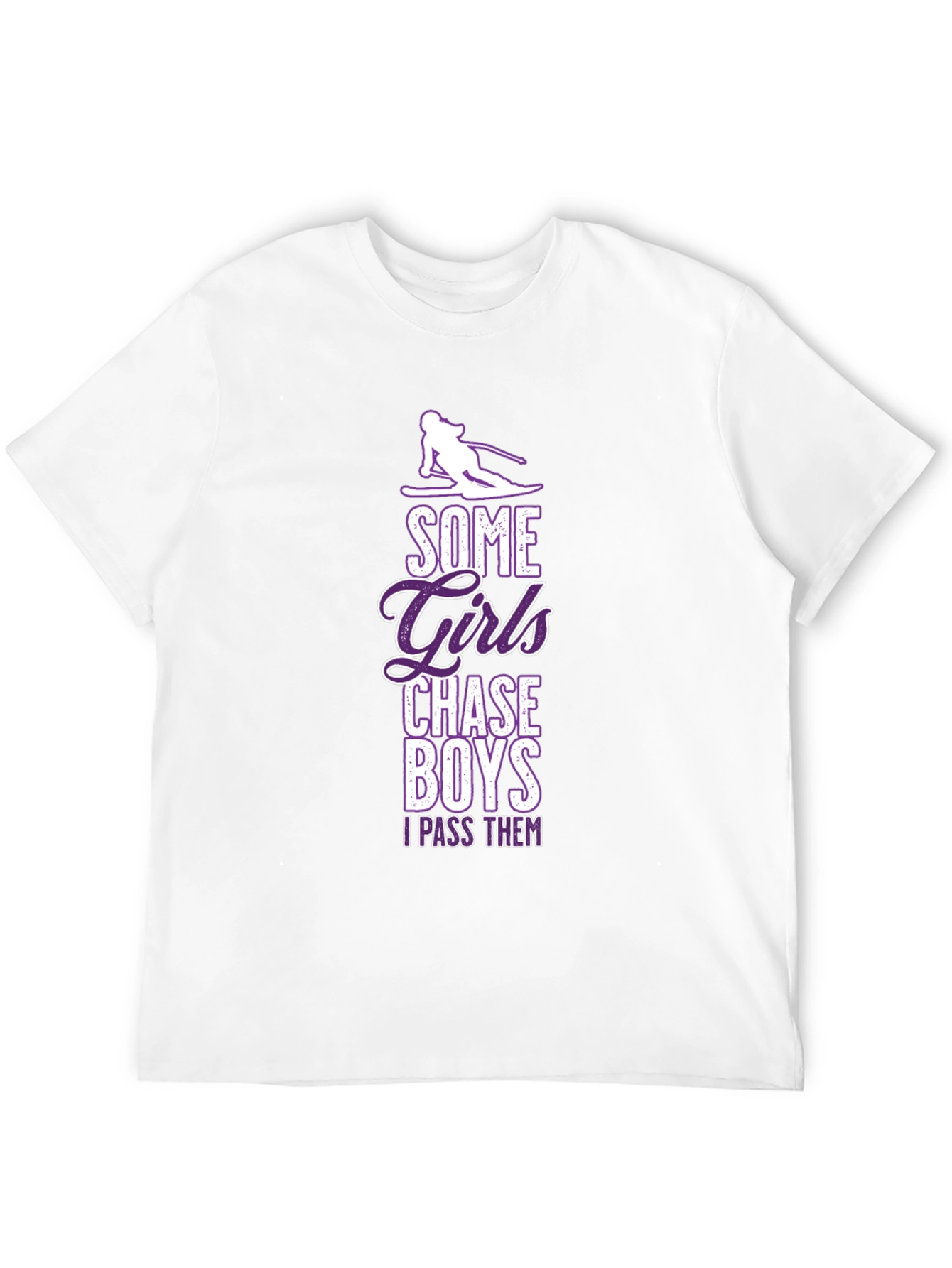 Girls Chase Boys Ski T-Shirt - I Pass Them