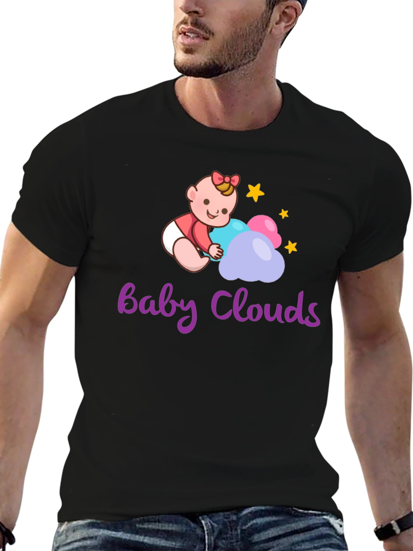 Baby Clouds Graphic T-Shirt - Cute Infant Design