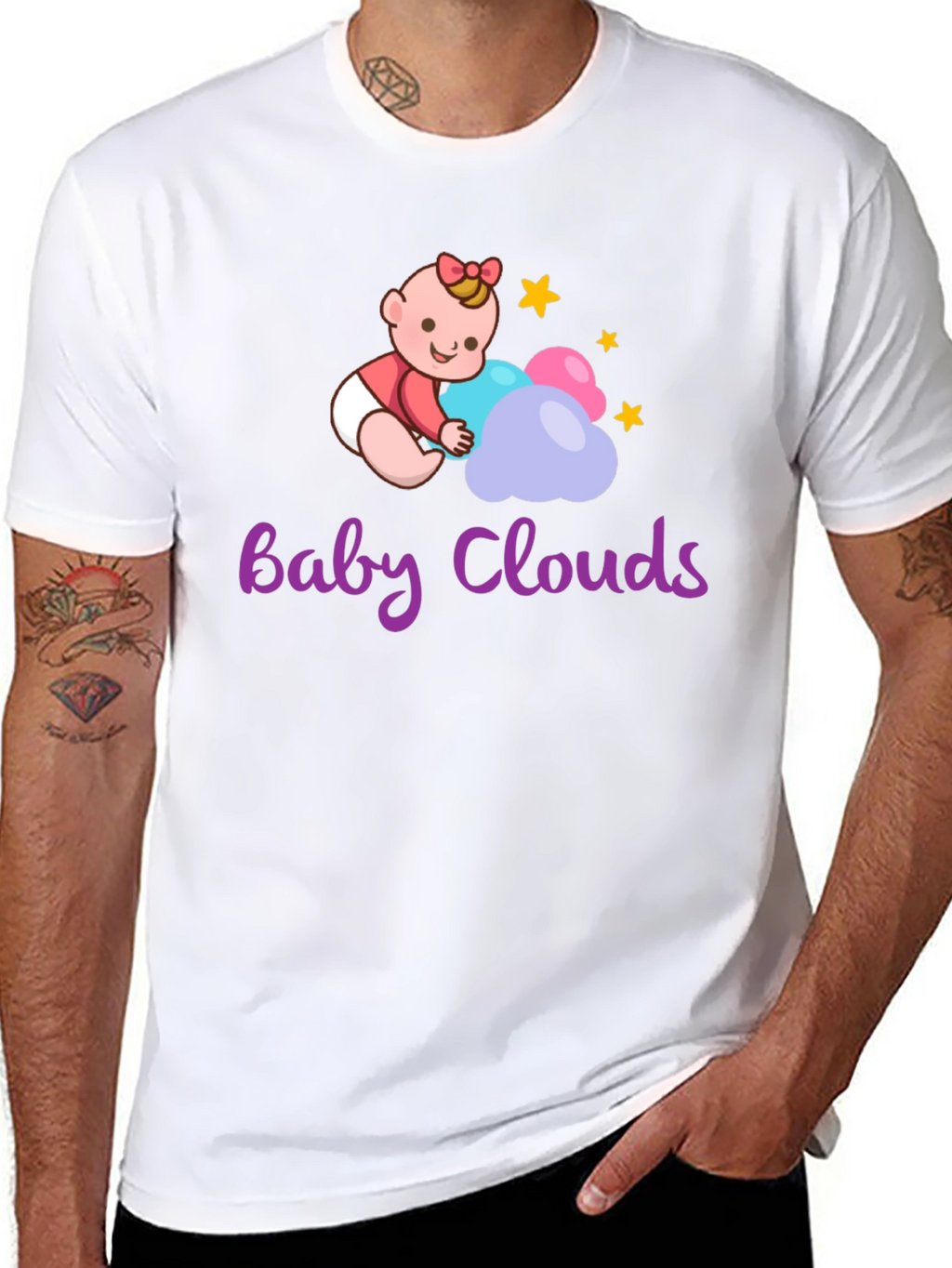 Baby Clouds Graphic T-Shirt - Cute Infant Design