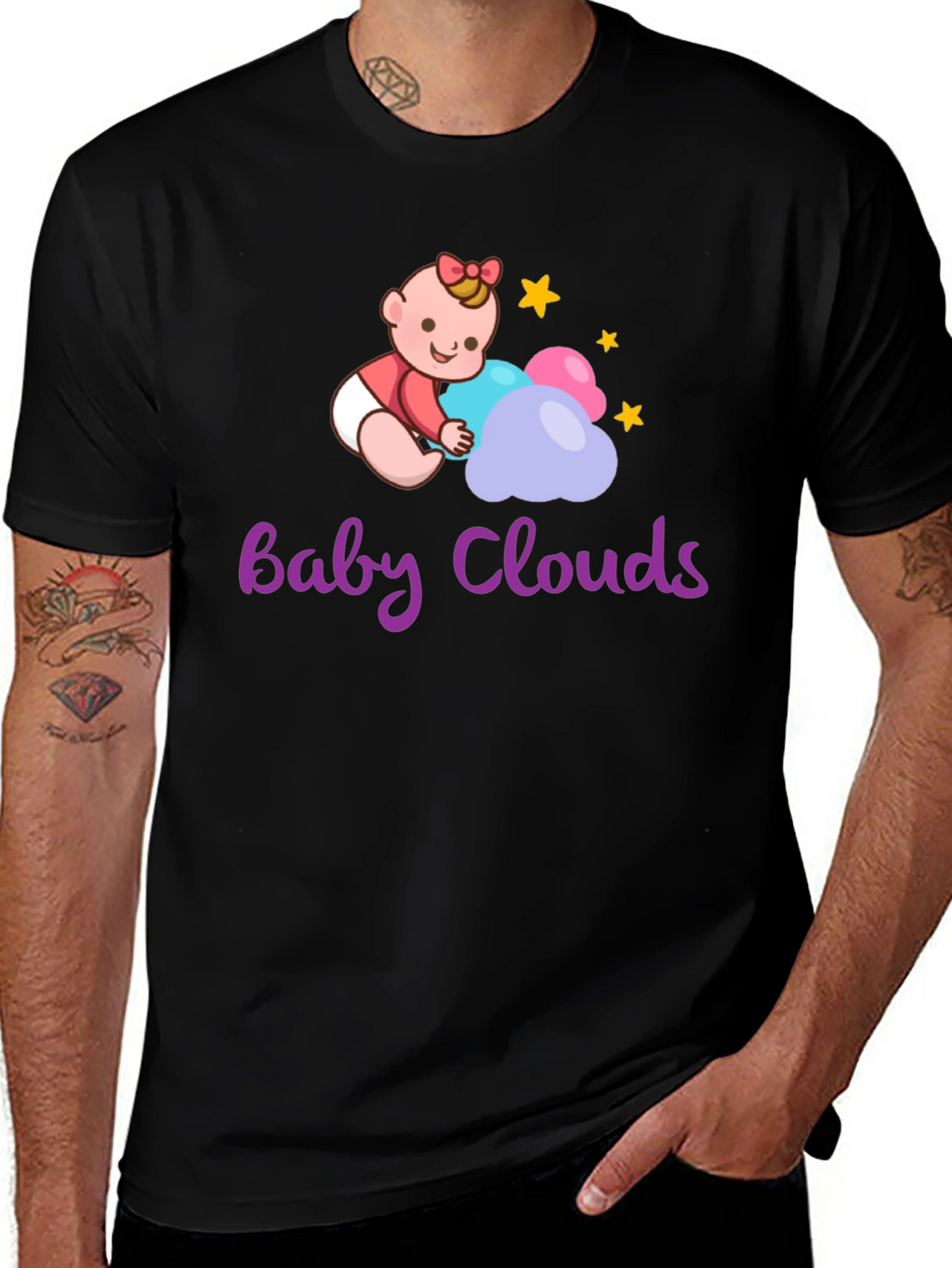 Baby Clouds Graphic T-Shirt - Cute Infant Design