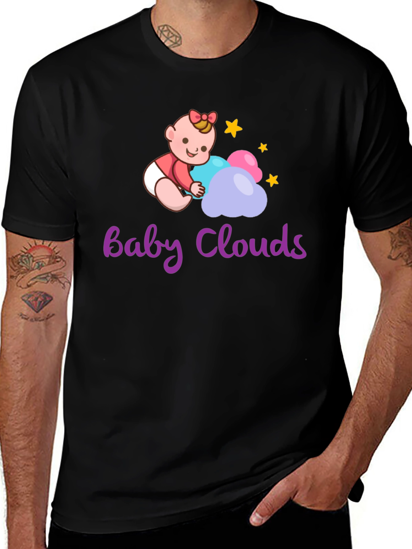 Baby Clouds Graphic T-Shirt - Cute Infant Design