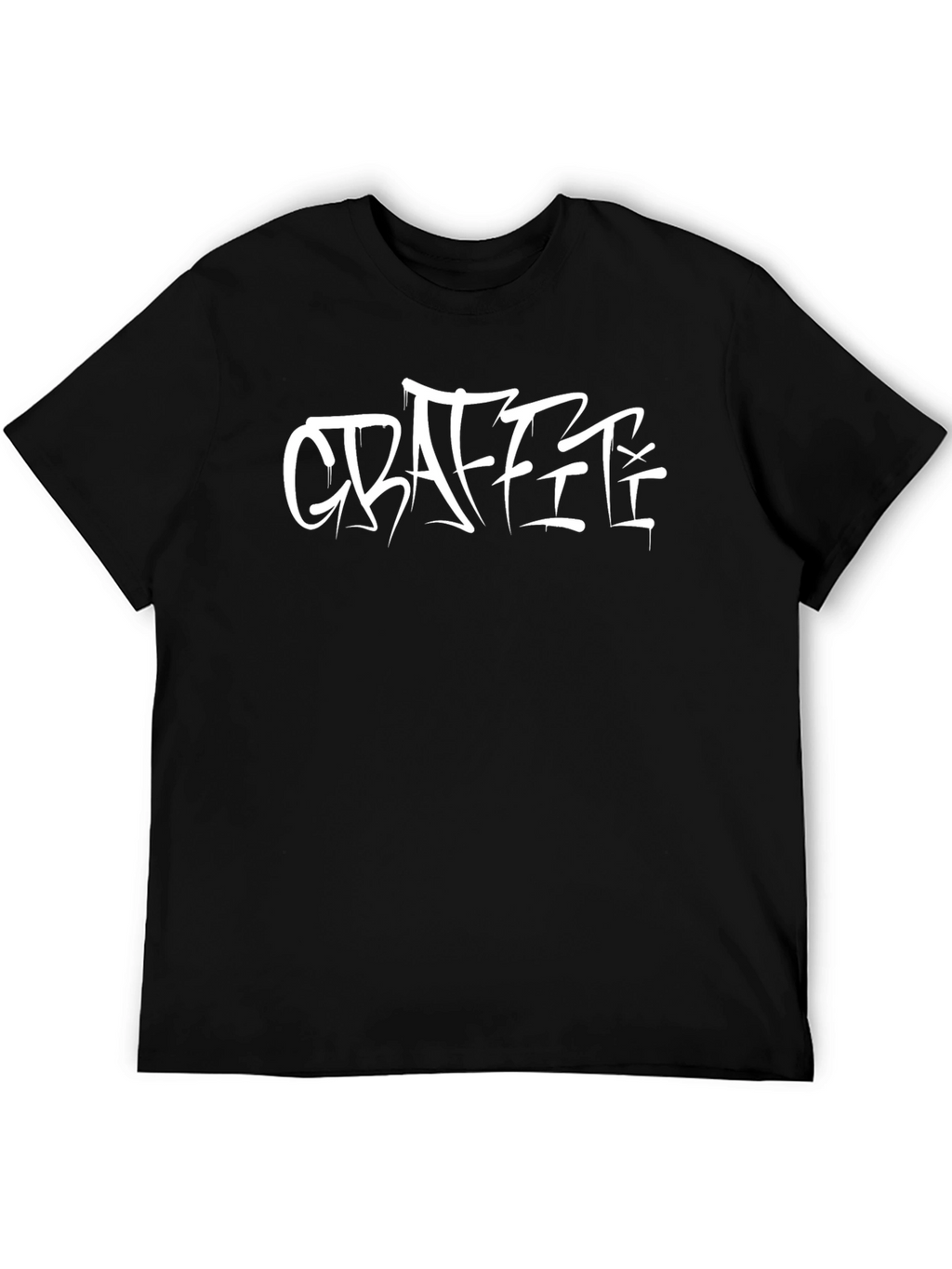 Graffiti Style Graphic T-Shirt - Black