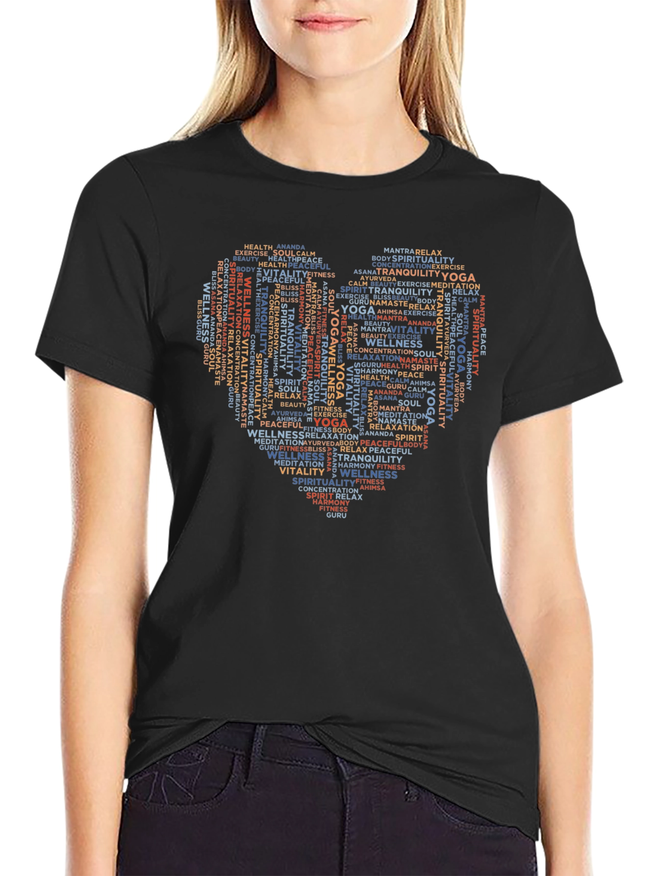 Yoga Heart T-Shirt - Wellness & Spirituality Design