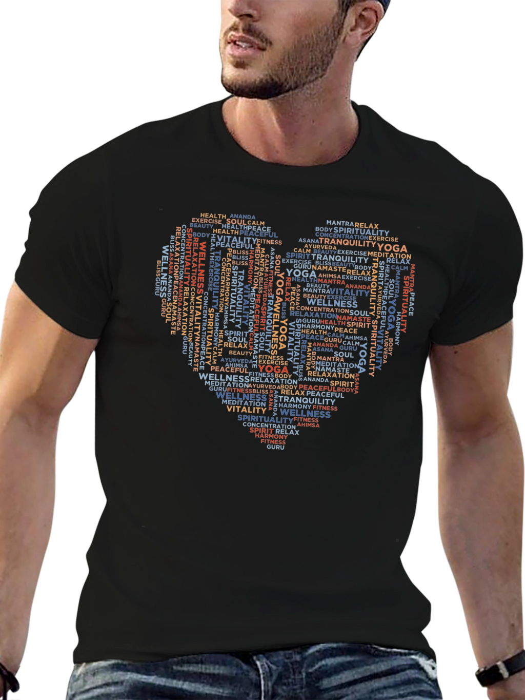 Yoga Heart T-Shirt - Wellness & Spirituality Design