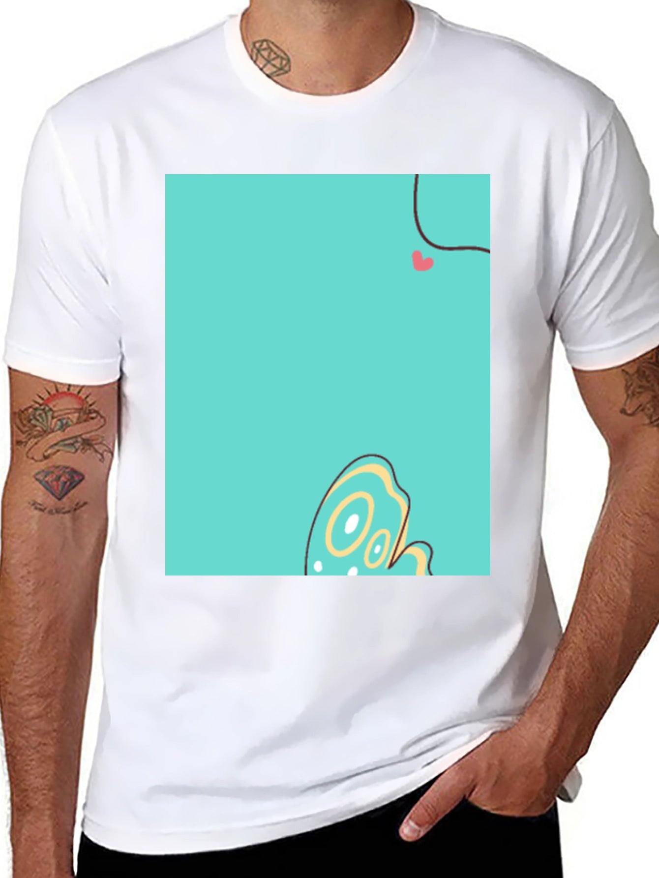 Funky Graphic Print Crew Neck T-Shirt
