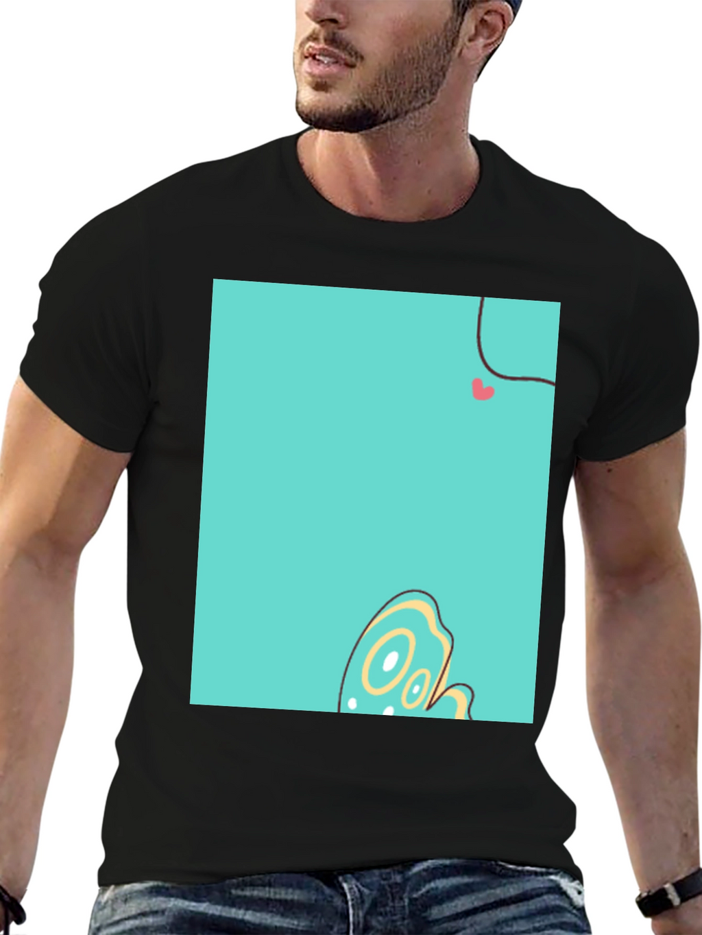 Funky Graphic Print Crew Neck T-Shirt