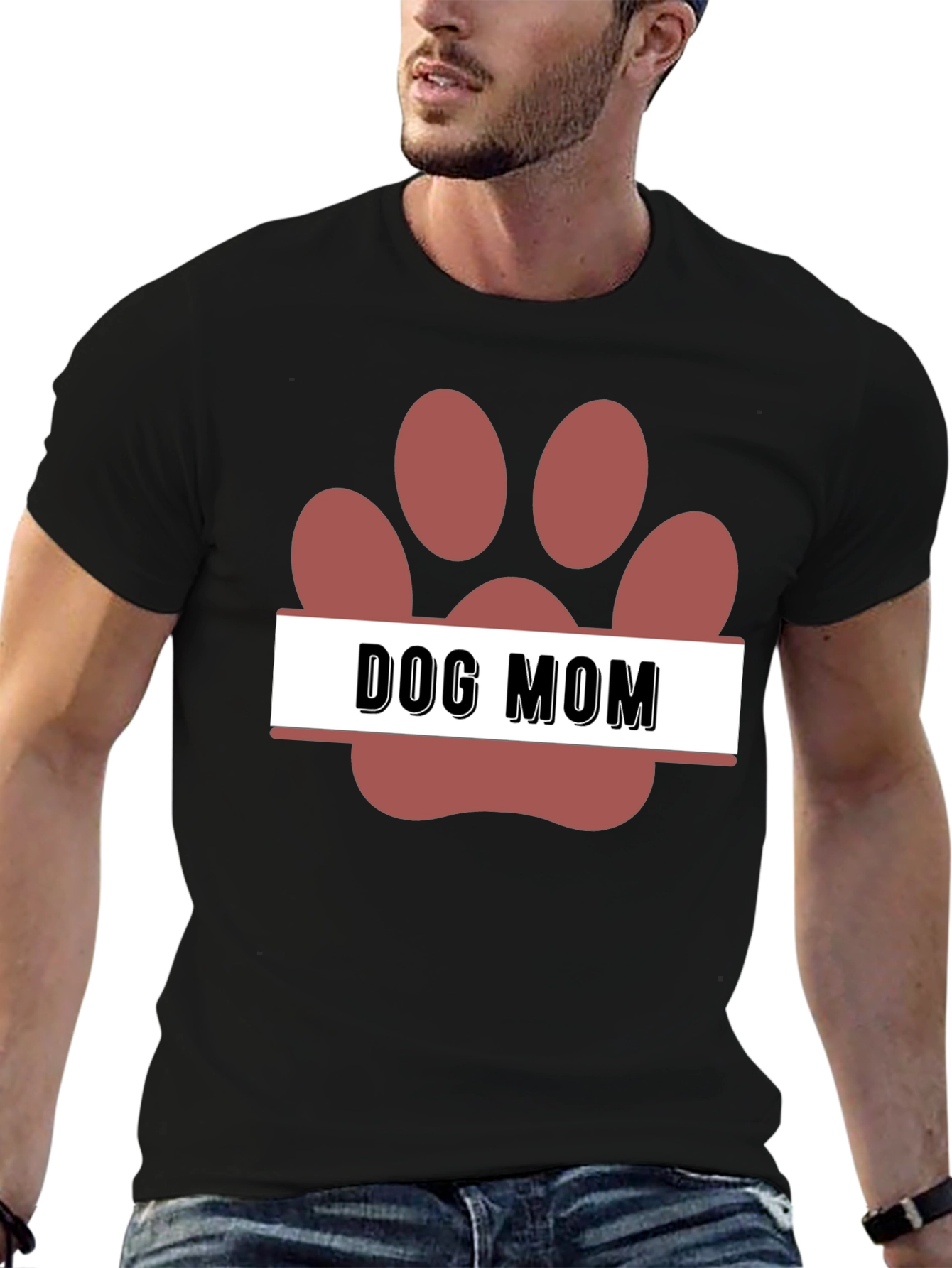 Dog Mom Paw Print T-Shirt