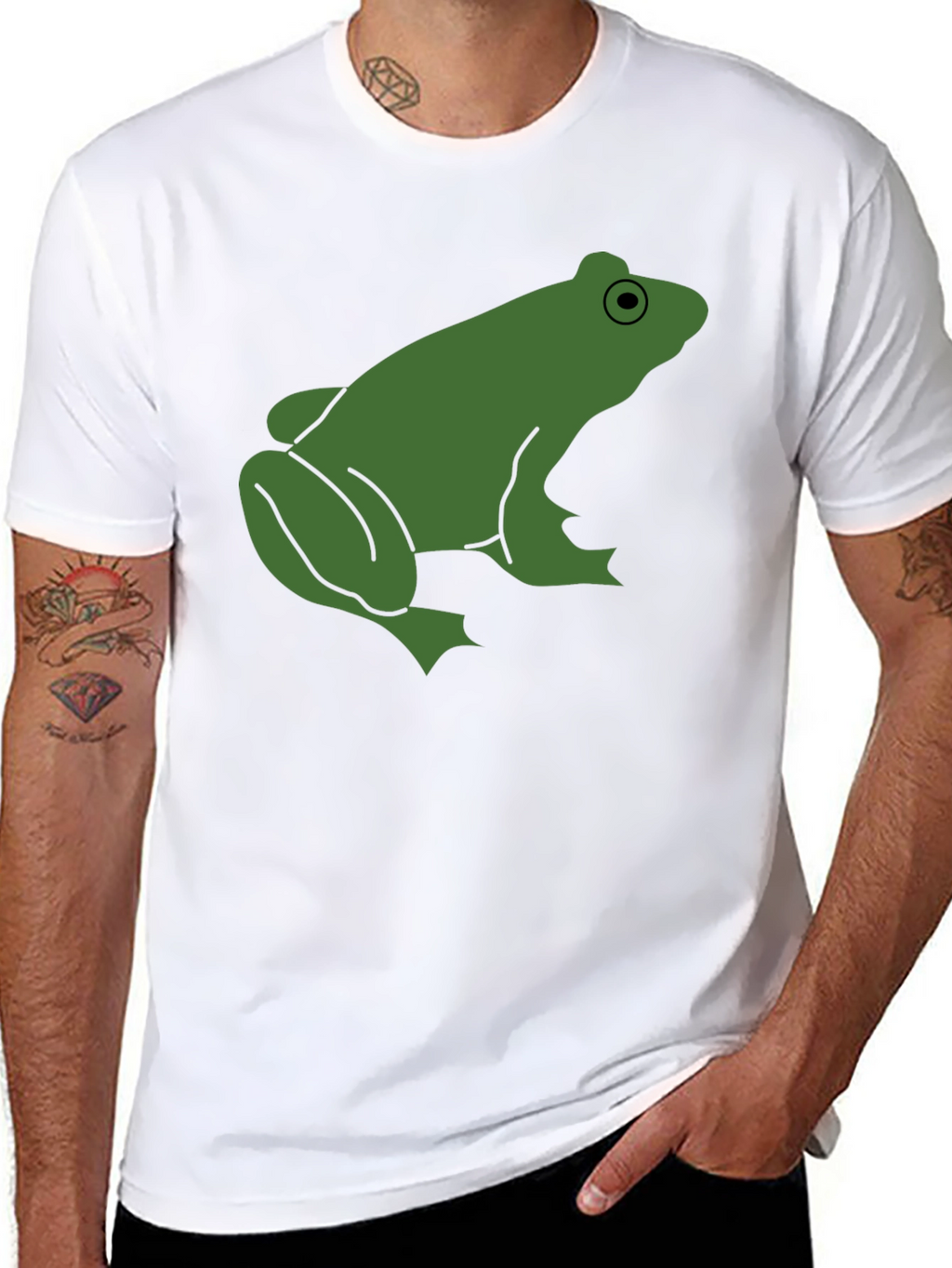 Frog Graphic Tee - Black Cotton T-Shirt