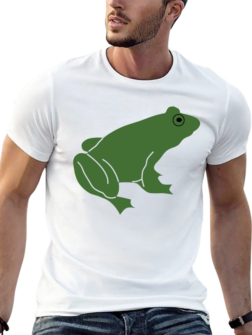 Frog Graphic Tee - Black Cotton T-Shirt