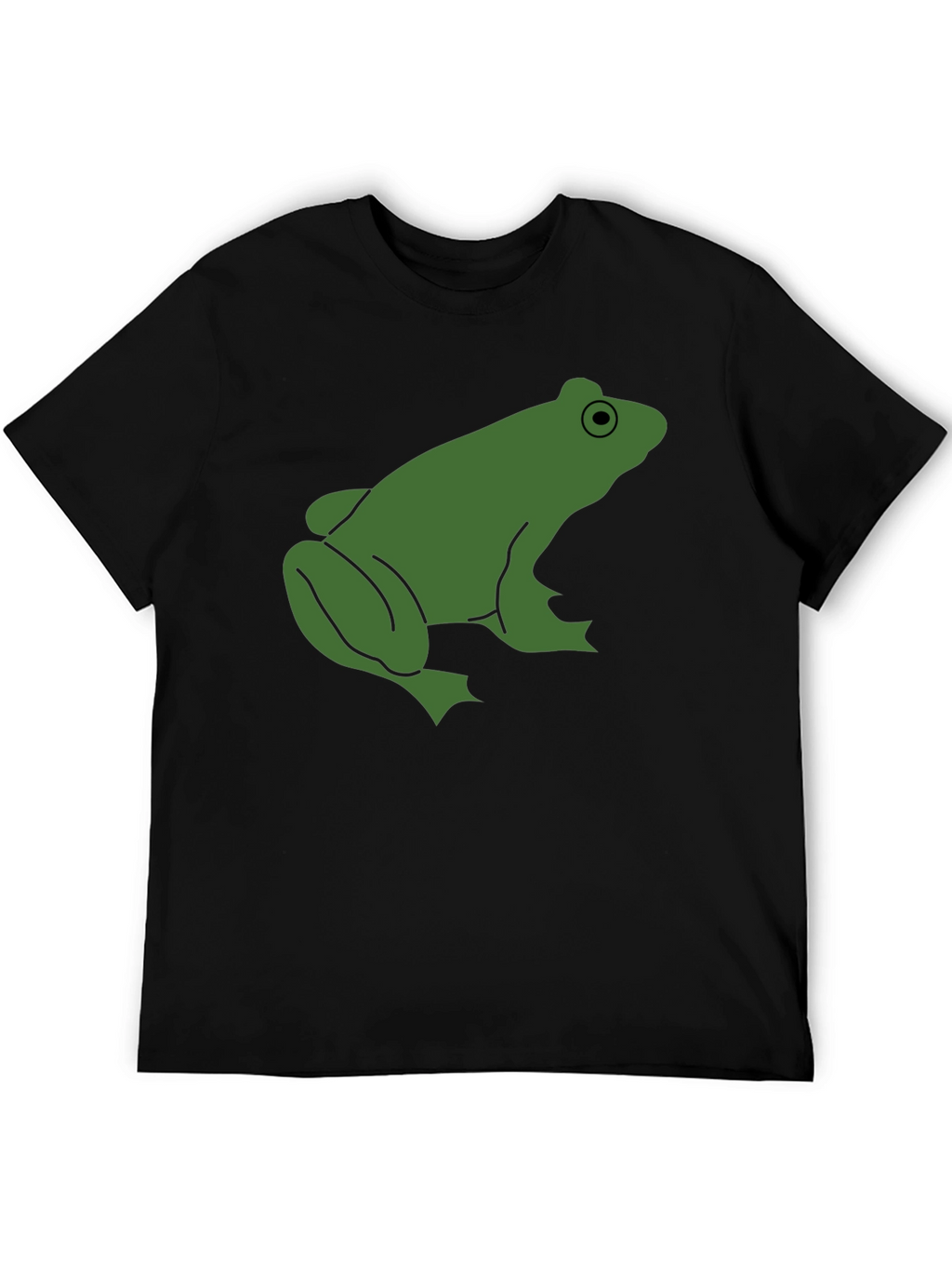 Frog Graphic Tee - Black Cotton T-Shirt