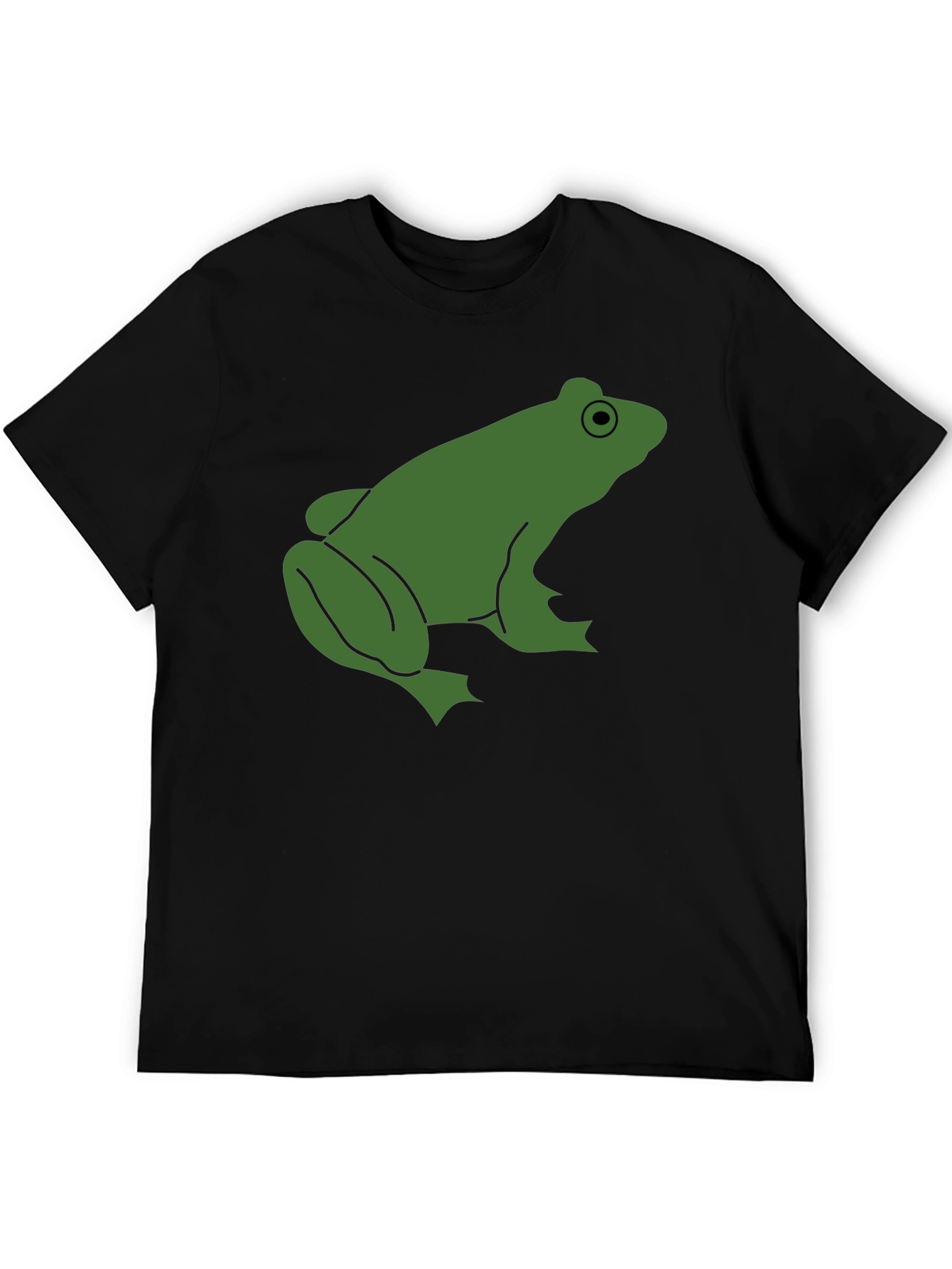 Frog Graphic Tee - Black Cotton T-Shirt