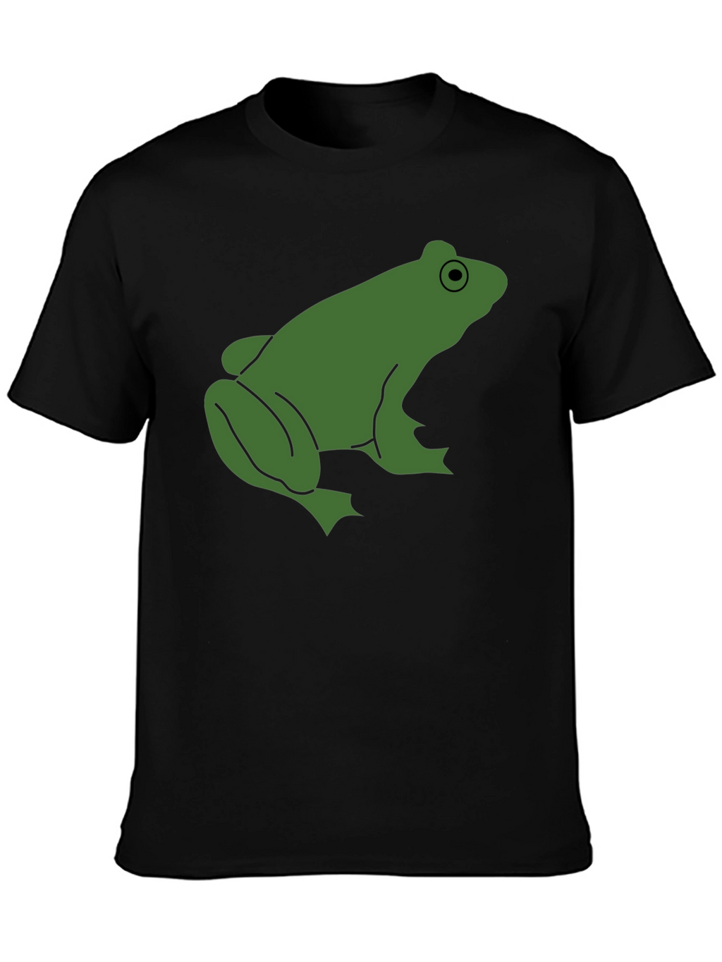 Frog Graphic Tee - Black Cotton T-Shirt