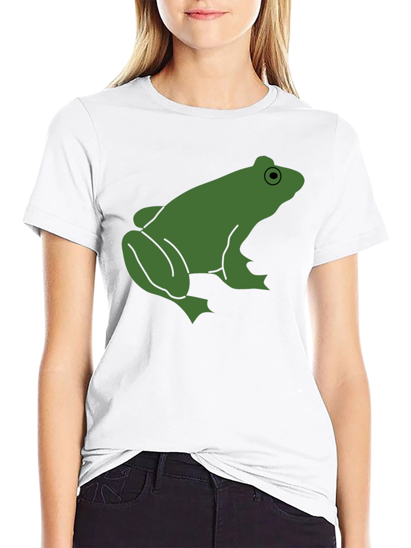 Frog Graphic Tee - Black Cotton T-Shirt