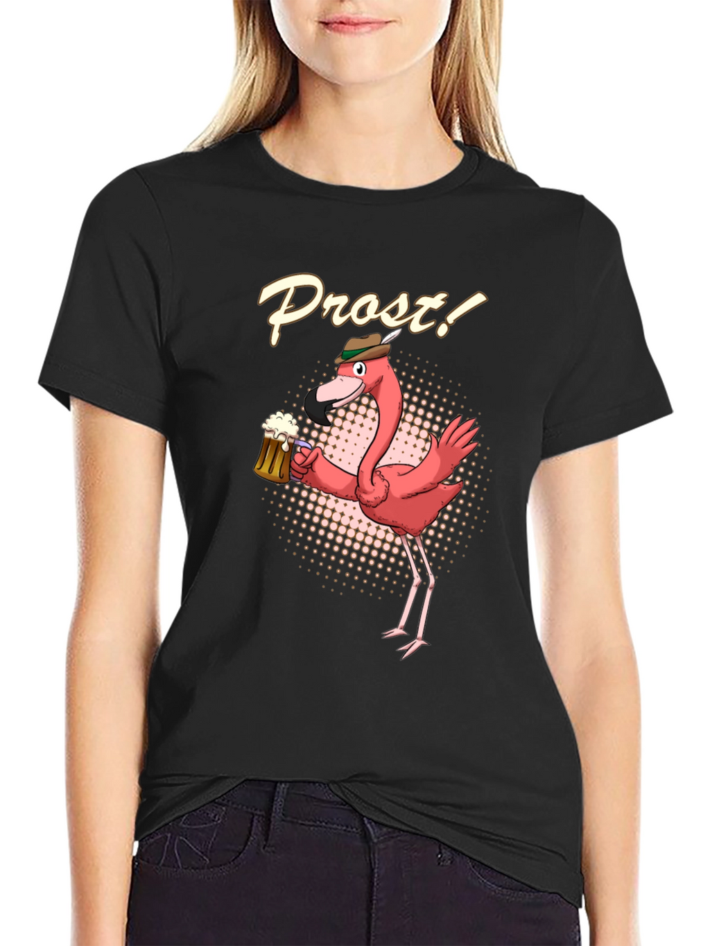 Funny Flamingo Prost Beer T-Shirt