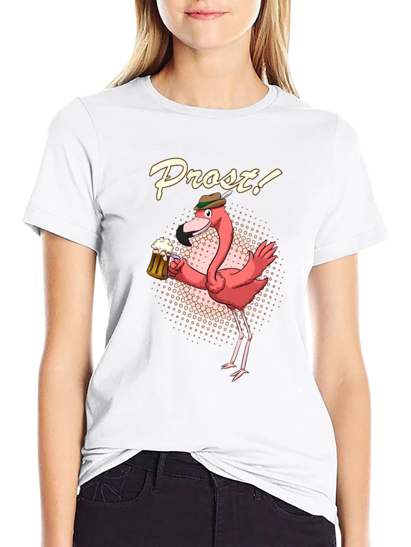 Funny Flamingo Prost Beer T-Shirt