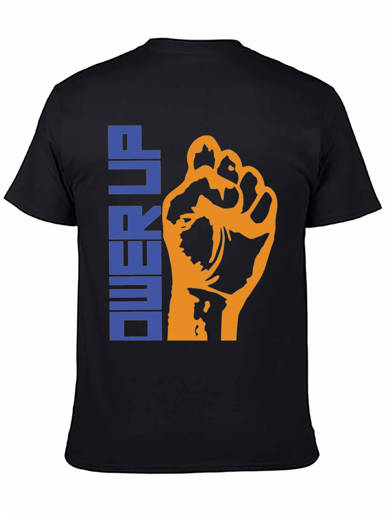Power Up Graphic Tee - Black Cotton T-Shirt