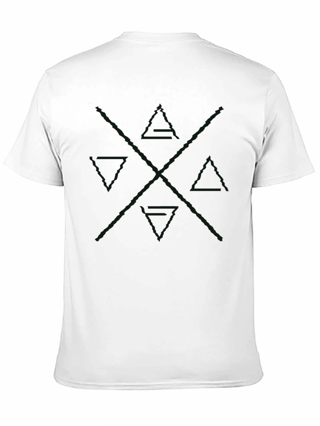 Mens Black Graphic Tee - Abstract Design